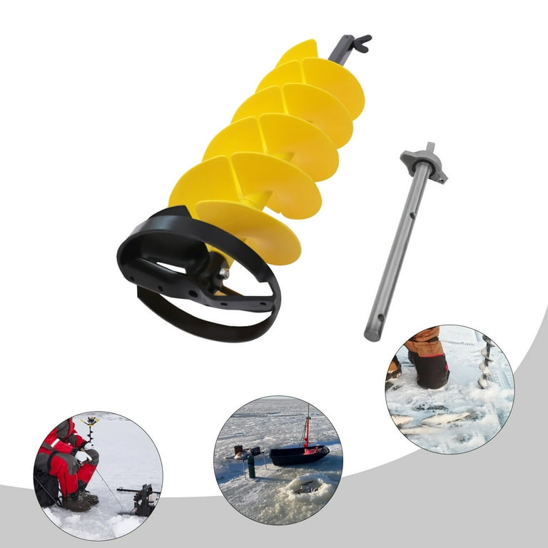 Cordless Ice Drill Auger, 8 Ice Auger Bit, Auger Drill Fishing Hole Auger  Drill Bit Ice Fishing Auger Ice Burrowing Extension Rod 