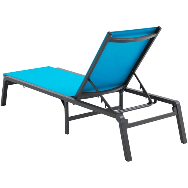 KFFKFF Chaise Longue Chaise de Patio Extérieure avec Réglage à 5 Positions
