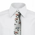 thumbnail image 3 of Men's Tie, Retro Air Planes Flying, 3.7", Multicolor, by Ambesonne, 3 of 4