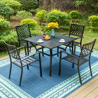 Patio set with 4 chairs deals