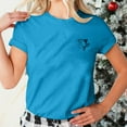 thumbnail image 4 of AherBiu Hauts d'Été pour Femmes Manches Courtes T-Shirts Confortables Imprimé Cœur Col Rond Basiques Blouse, 4 of 5