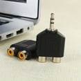 thumbnail image 3 of Dual For  Jack Adapter, 3.5mm 3.5mm Stereo Plug To 2 For  Female Jack Connector, Audio Connector Black For  Plug Female Mono Audio Extension Adapter, 3 of 5