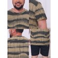 thumbnail image 7 of DARING DIVA Men's Big Tall Tie-Dye Crew Neck Short Sleeve T-Shirts XL Khaki, 7 of 7
