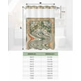 thumbnail image 6 of No Hook Shower Curtain with Snap in Liner, Green Geometric Art Abstract Oil Painting Hotel Shower Curtains for Bathroom, Washable Shower Curtain Liner Set with Mesh Top Window, 72"x96", 6 of 6