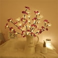 thumbnail image 4 of Fiudx Paquete de 2 Luces Led de Flores, Diseño de Phalaenopsis Rosa y Blanco, 40 Led de Luz Blanca Cálida, Decoración para Interiores y Exteriores, Ambiente Romántico para Dormitorio, Sala de Estar,, 4 of 7