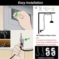thumbnail image 4 of Kiven Plug in Pendant Light,E26 Socket Tiffany Style Hanging Light Fixture with 13ft Iron Chain, Dimmable,1-light, 4 of 7