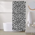 thumbnail image 6 of Shower Curtain, Leopard black white texture Waterproof Fabric Plastic Shower Curtain, Drying Fast Bathroom Curtain with 9 Buttonholes, Ruffle Shower Curtain 60x72in, 6 of 8