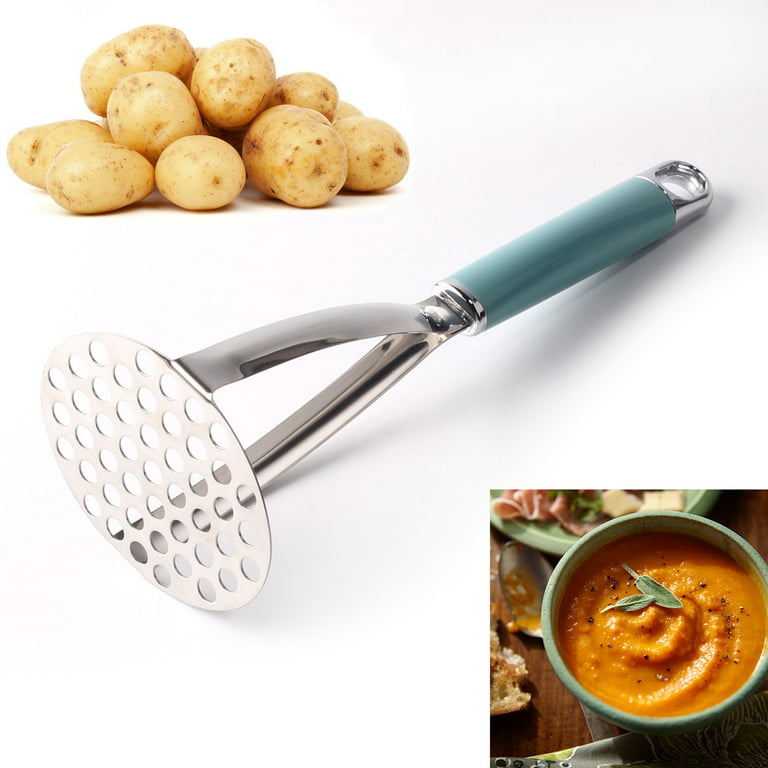 Travelwant Kitchen Non-Scratch Potato Masher Kitchen Tool - Durable  Stainless Steel Wrapped In Premium Mashed Potatoes Masher - Versatile  Masher Hand