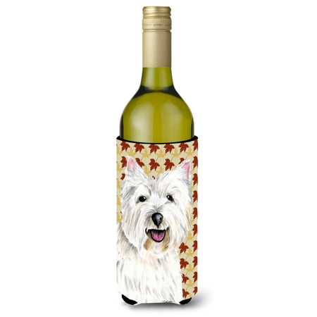 

Caroline s Treasures SC9210LITERK Westie Fall Leaves Portrait Wine Bottle Hugger Wine Bottle multicolor