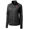 thumbnail image 2 of Women's Cutter & Buck Heather Charcoal Gonzaga Bulldogs Mainsail Sweater-Knit Full-Zip Jacket, 2 of 3