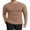 Khaki, variant on Men's Long Sleeve Shirts Honeycomb Waffle Pullover Sweater Crewneck Thermal Tops Lightweight Undershirts Black XL