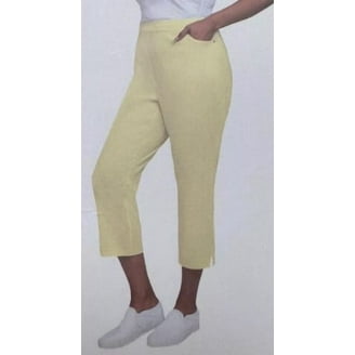 Mario Serrani Ladies' Pull-On Capri Pants, Yellow with White