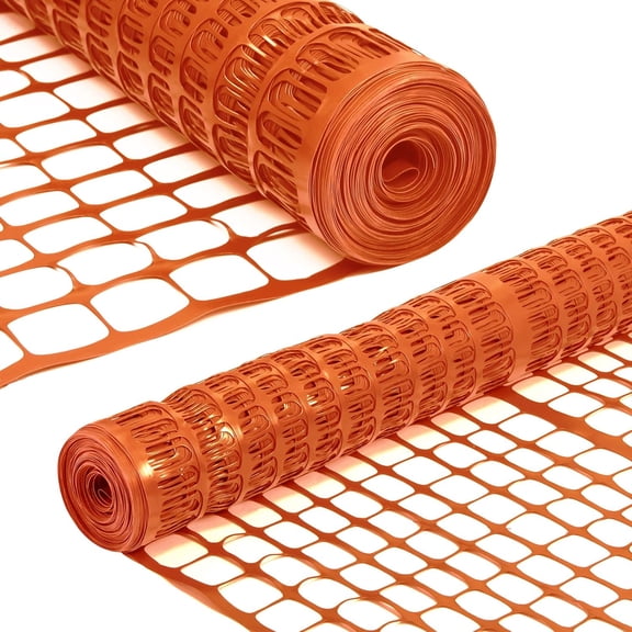 Bibana 4 ft X 100 ft Outdoor Snow Fence Plastic Safety Temporary Garden Netting for Poultry,Rabbits, Chicken, Dogs（Orange）