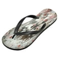 thumbnail image 2 of YAZAOOSummer Flip Flops Creatively Two Husky Puppies with Flowers Simple Beach Sandals, 2 of 8