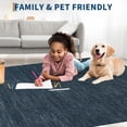 thumbnail image 5 of Memoryfield 4' x 6' Modern Area Rug, Washable Floor Cover, Non-Slip, Stain-Resistant Low-Pile Carpet for Living Room, Bedroom, Dining Room, Blue, 5 of 6