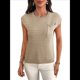 thumbnail image 3 of Suéter Informal de Rayas con Cuello Redondo y Aguja Gruesa para Mujer, Color Caqui, Talla M, 3 of 8
