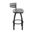 thumbnail image 4 of 861 Artemis 36" Swivel Bar Stool with Black Wrinkle Finish and Canter Folkstone Grey Seat and Back, 4 of 5