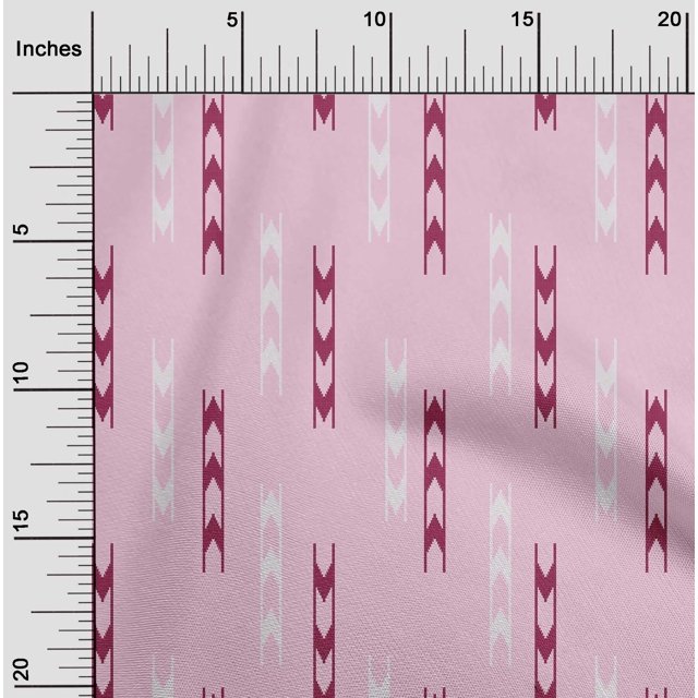 oneOone Cotton Cambric Fabric Arrow Sign Kasuri Print Sewing Fabric BTY 56 Inch Wide