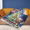 thumbnail image 4 of Merry Christmas and Happy New Year Santa Beagle Holiday Xmas Winter 2025 Cozy Fleece Blanket Beagles Dog Lover Gifts Idea Warm Soft Throw Blanket - 00024, 4 of 5