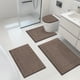 thumbnail image 1 of MeyJey Juego de 4 Tapetes de Baño, Tapetes de Baño, Tapete de Baño de Microfibra Antideslizante, Ultra Suave, con Contorno en Forma de U, Tapete de Baño para Baño, Ducha en el Suelo Interior, Marrón, 1 of 15