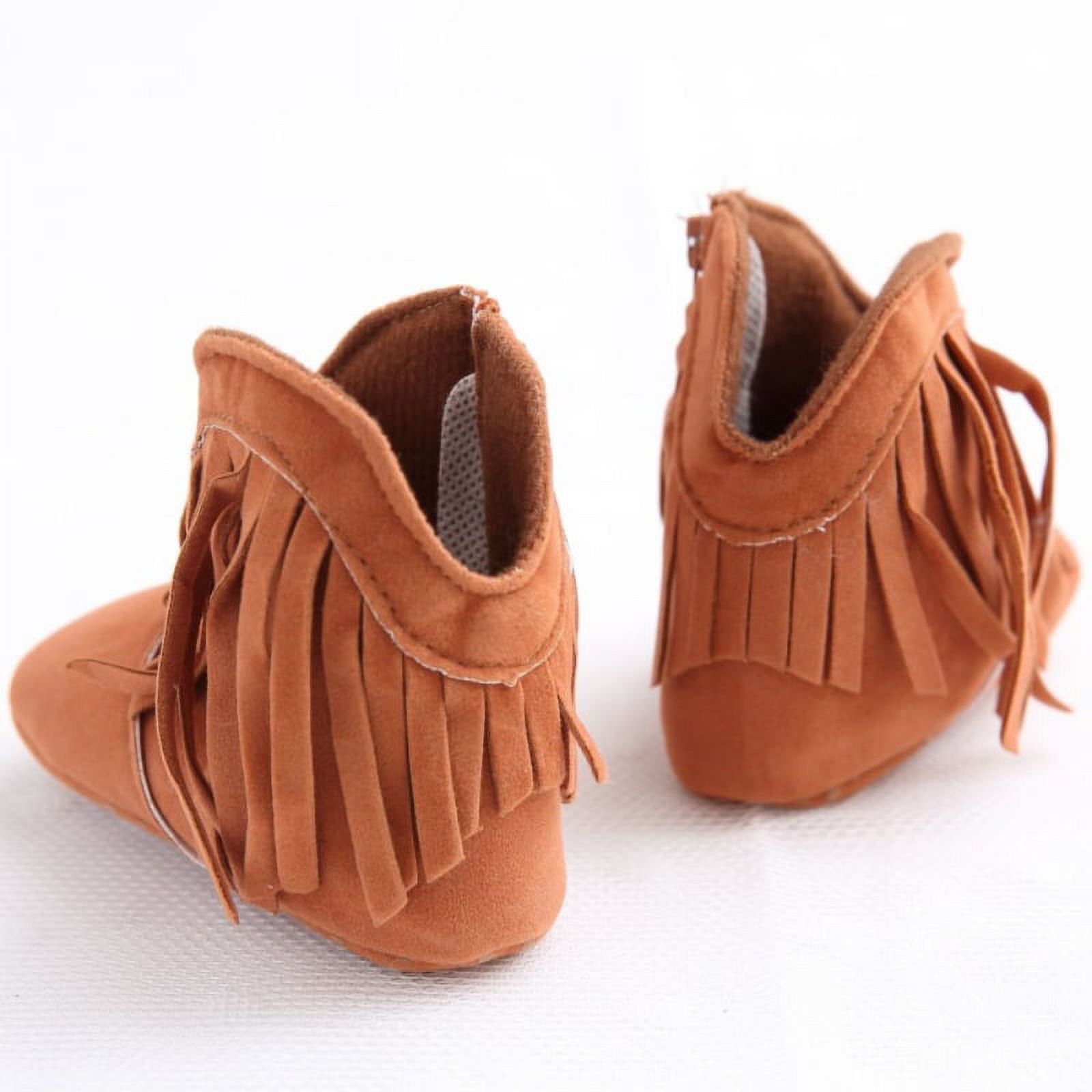 Fymall Infant Toddler Tassel Boots Baby Boy Girl Soft Soled Winter Shoes - image 3 of 5