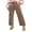 E Brown, variant on DOKOTOO Retro Corduroy Pants Women - Elastic Waist High-Waisted Warm Casual Trousers with Pocketsâ