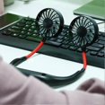 thumbnail image 2 of Portable Hanging Neck Fan, Personal Hands-Free Fan Neck Fan, 3 Speed USB Rechargeable Portable Fan, Mini Neck Fan(Black), 2 of 5