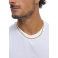 thumbnail image 5 of KUZZOI Men 0.16" Curb Cuban Link Necklace 925 Silver 18k Gold 20 - 24 inch, 5 of 6