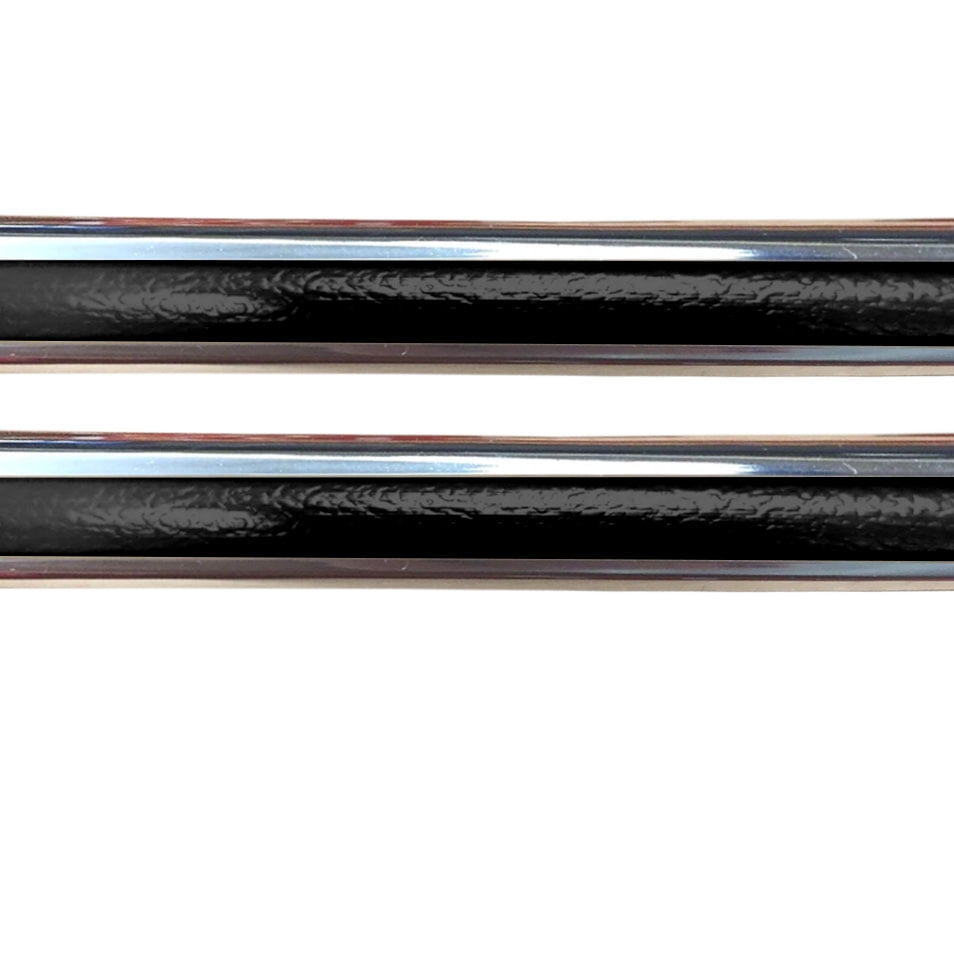 Vintage Style 5/8" Black & Chrome Side Body Trim Molding