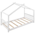 thumbnail image 4 of Harper & Bright Designs Wooden House Bed Twin Size Platform Bed Frames with Headboard and Footboard, Roof Design, 4 of 10