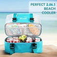 thumbnail image 3 of Tirrinia Mesh Beach Bag with Cooler Compartment, Extra Large Totes for Beach Travel, Functional Fashion Beach Bag for Women, Unique Gifts for Mom, 3 of 8