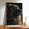 thumbnail image 4 of Hudo Leonberger Dog on Space Poster Art - Leonberger Dog Canvas Wall Art - Cute Bathroom Decor - Black Dog Bathroom Decor, 4 of 5