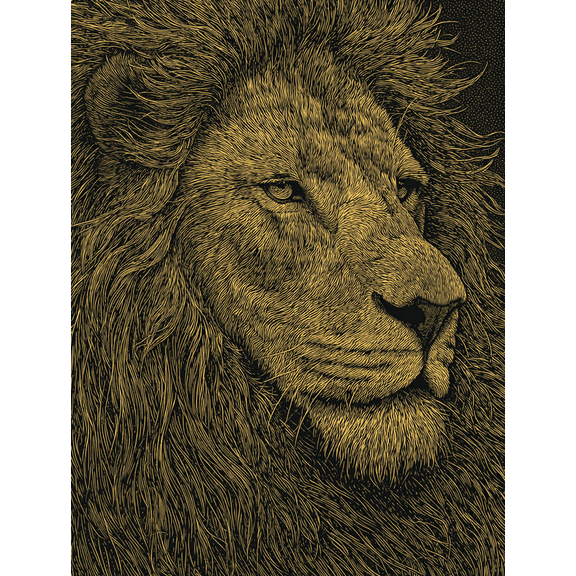 Majestic Lion Portrait Canvas Wall Art,Home Decor Gift for Living Room Bedroom Dining Room