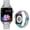 colorful, variant on Compatible with Apple Watch Bling Band Women 46mm 45mm 44mm 42mm Series 11 10 9 8 7 6 5 4 3 2 1 SE, Upgraded Sparkle Replacement Bracelet iWatch Band, Diamond Rhinestone Stainless Steel Metal Strap
