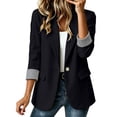 thumbnail image 3 of Taqqpue Lady's Spring/summer Style Three-quarter Sleeve Business Coat, 3 of 10