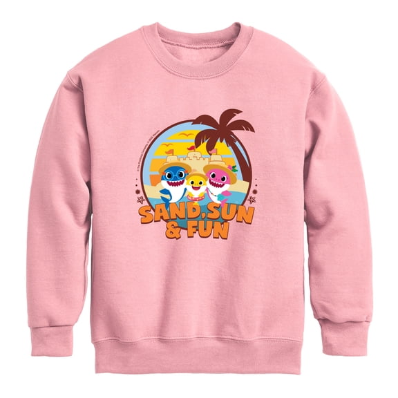 Baby Shark - Sand Sun And Fun - Toddler Boys Fleece Crew Sweatshirt