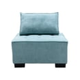thumbnail image 2 of Living Room Ottoman Lazy Chair, Armless Accent Chair with Polyester Fabric Finish, Upholstered Barrel Sofa with Removable Pillow for Bedroom Office Lounge, 275lbs Load Mint Green, 2 of 9