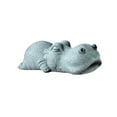 thumbnail image 4 of Mini Stone Animal Sculpture Miniature Sleeping Pose Table Decor Pretty Accessory Hippopotamus, 4 of 9