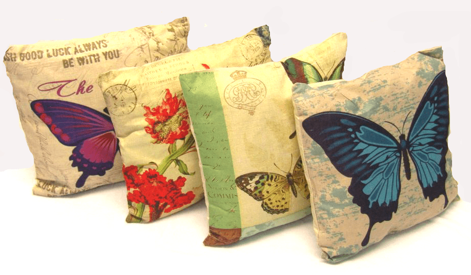 Butterfly Decorative Throw Pillow Cushion Sofa / Bed 16"X16Inch