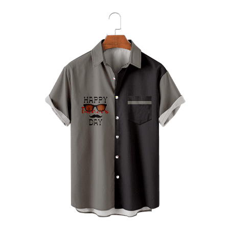 

LANLIN Best Gifts For Dad Men s Casual Polyester Button Down Shirt Button Down Tops