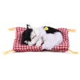 thumbnail image 3 of Sonew 4 tipos de muñecos de peluche con sonido de gato de simulación para niños durmiendo, decoración del hogar, gato de simulación, muñeco de gato de simulación,Black   White, 3 of 8