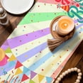 thumbnail image 4 of Table Runners 60 Inches Long, Happy Birthday Cotton Linen Kitchen Dining Coffee Table Runner for Party Home Decor, Colorful Balloon Ribbon Cake Tabletop Dresser Scarves Runner Decor 13x60 Inch, 4 of 9