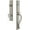 Satin Nickel, variant on Grandeur 848943 Carre Solid Brass Rose Dummy "S" Grip Handleset - Grey