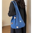 thumbnail image 7 of Kukuzhu Crochet Tote Bag for Women Hollow Shoulder Bag Knit Tote Bag Large Hobo Bag Summer Aesthetic Knit Bag with Flower Decor, 7 of 7