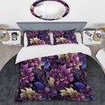 thumbnail image 2 of Designart "Opulent Purple Majesty In Florals" Floral Bedding Covert Set - Cottage Bed Set With 2 Shams, 2 of 5