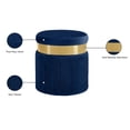 thumbnail image 4 of Meridian Furniture Yasmine Contemporary Velvet Ottoman/Stool in Navy, 4 of 4