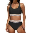 thumbnail image 1 of Traje de Baño de 2 Piezas para Mujeres Hawaiian Tropical Print Swim Cami Bra Y Ruffles Juegos de Baño Ropa de Playa, 1 of 4