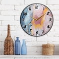 thumbnail image 6 of Wall Clock Battery Operated Non-Ticking Silent for Living Room Bedroom Kitchen Office Decor Blue Pink Yellow Marble 9.5", 6 of 10