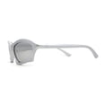 thumbnail image 3 of Trendy Iconic 90s Wrap Around Sport Plastic Sunglasses Light Silver Mirror, 3 of 4