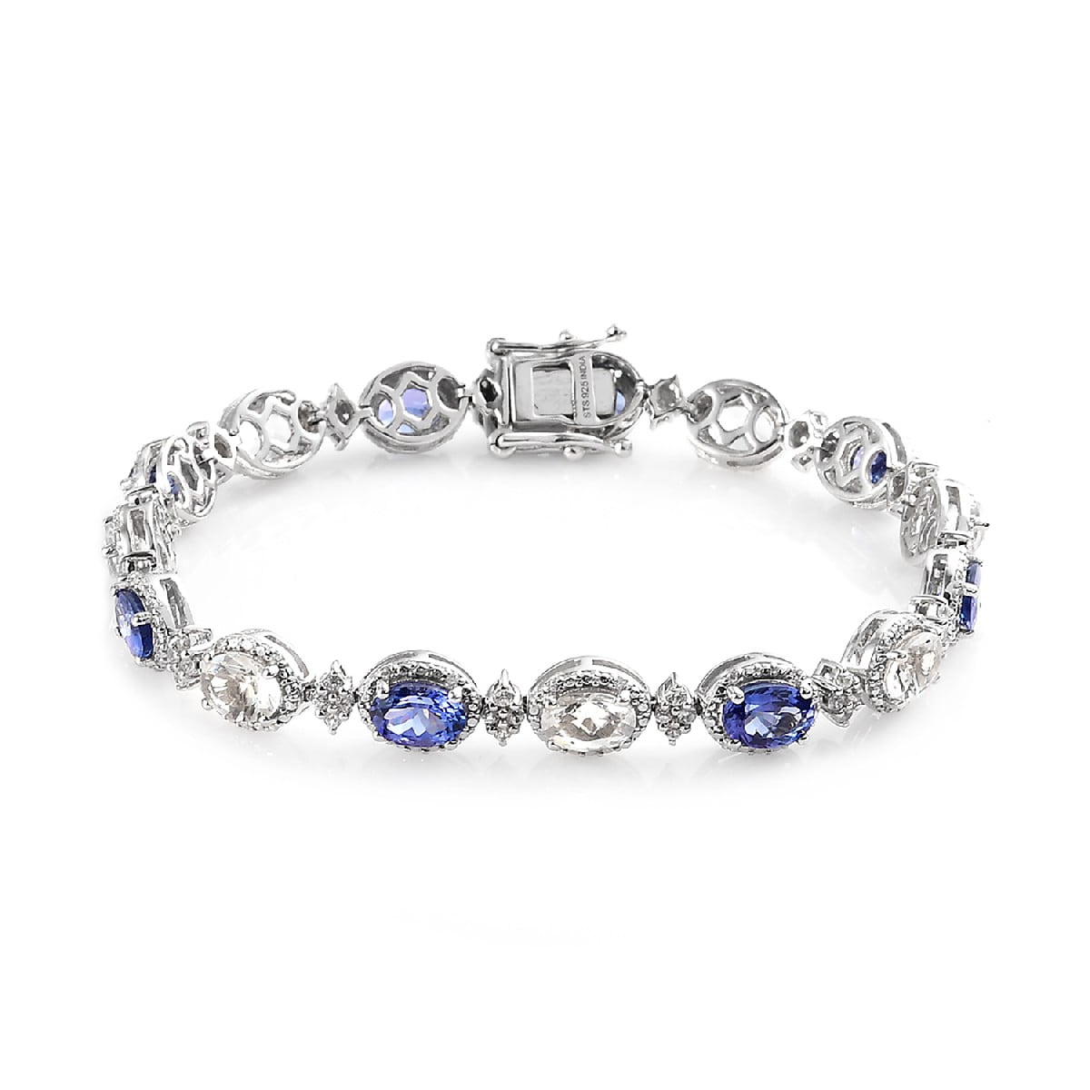 Tanzanite Bracelet 1.30 ct Genuine Oval 925 Sterling Silver Gemstone 7.25 inches Tanzanite Bracelet 1.30 ct Genuine Oval 925 Sterling Silver Gemstone 7.25 inches